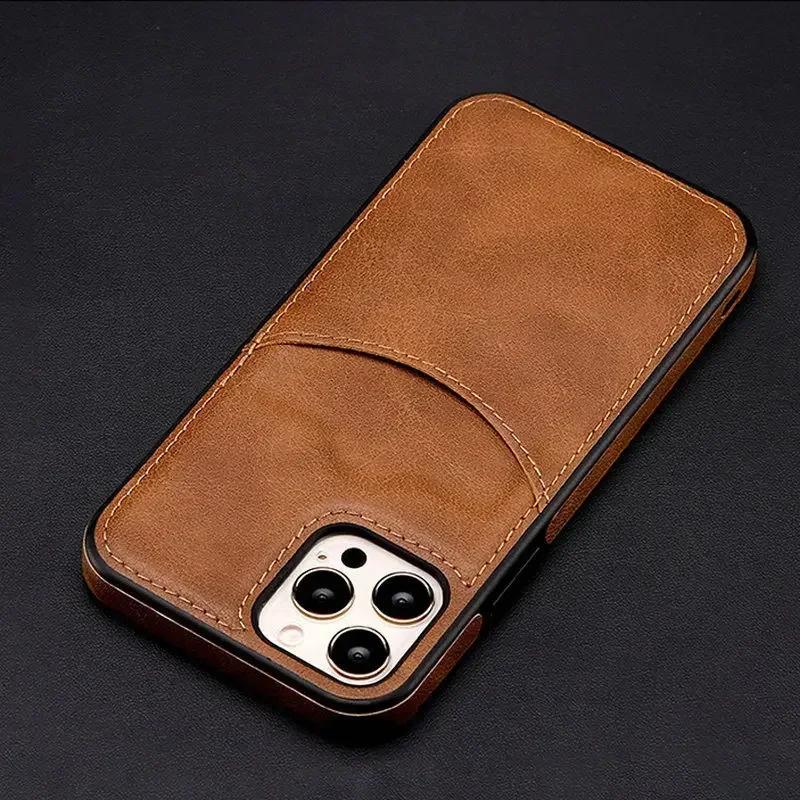 Luxury Leather Case For iPhone 16 Pro Max 17 16E 15 14 13 12 Mini 11 Pro XR X XS Max 7 8 Plus SE 3 Card Slot Mobile Phone Cover