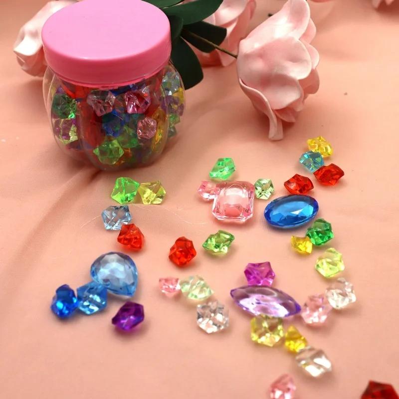 Simulated Crystal Gems Diamond Jewels Plastic Artifical Gems Props Party Confetti Wedding Decoration Dress Up Toys