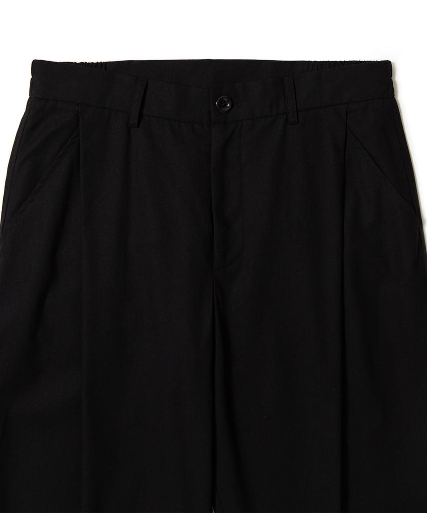 AOTT Cool Summer Linen Single-Pleat Wide Pants Black