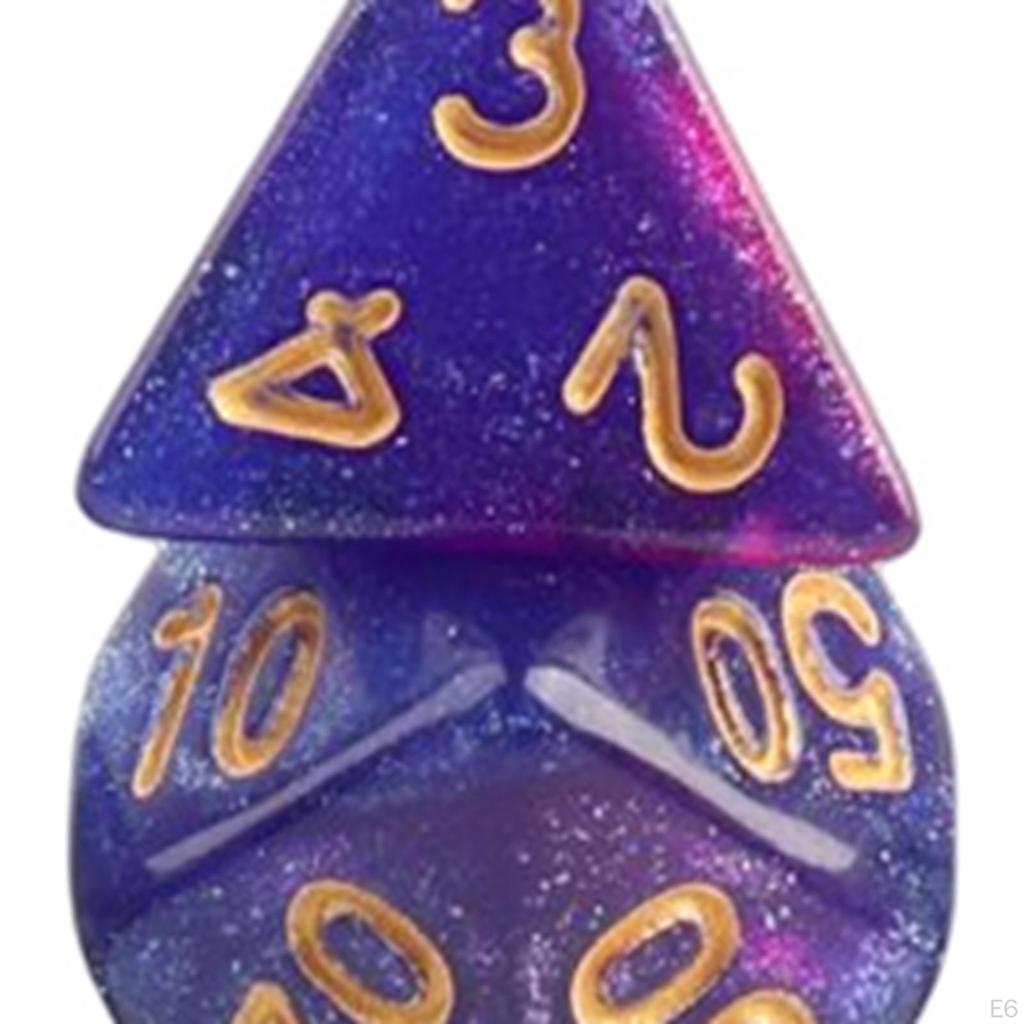 7 Pieces Acrylic Polyhedral Family Table Game for Gathering Board Cafe