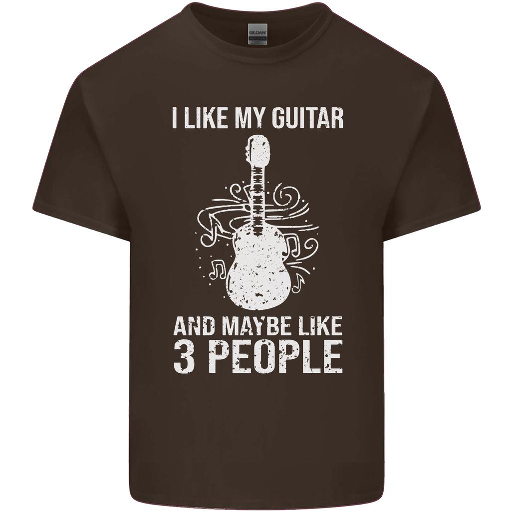 I Like My Guitar and 3 People Rock N Roll Unisexs Light Cotton TShirt