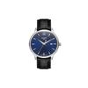 Junya Collection Quartz Movement Men's Watch 42mm Blue Dial Stainless Steel Case Genuine Leather Strap T063.610.16.047.00