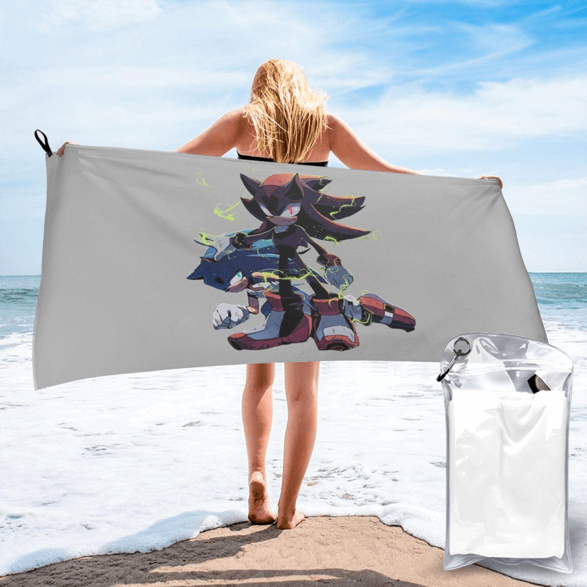 

Shadow The Hedgehog Beach Towel Soft Microfiber Quick Dry Absorbent Quick Towels For Swimming W40*H60(CM)