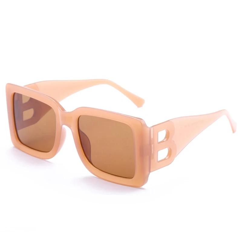 New Fashion Oversized The Letter B Square Luxury Trend Sunglasses Women Men Retro Rectangle Sunglasses Uv400
