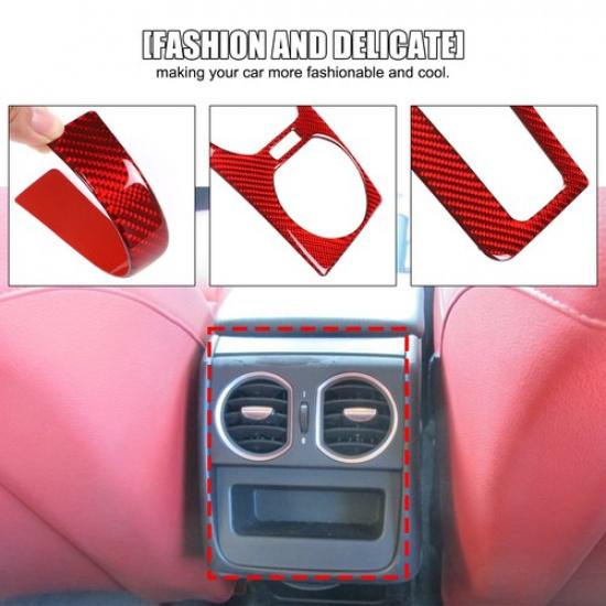 Red Soft Carbon Rear Air Vent Sticker For Alfa Romeo 159/Brera/Spider 2004-11
