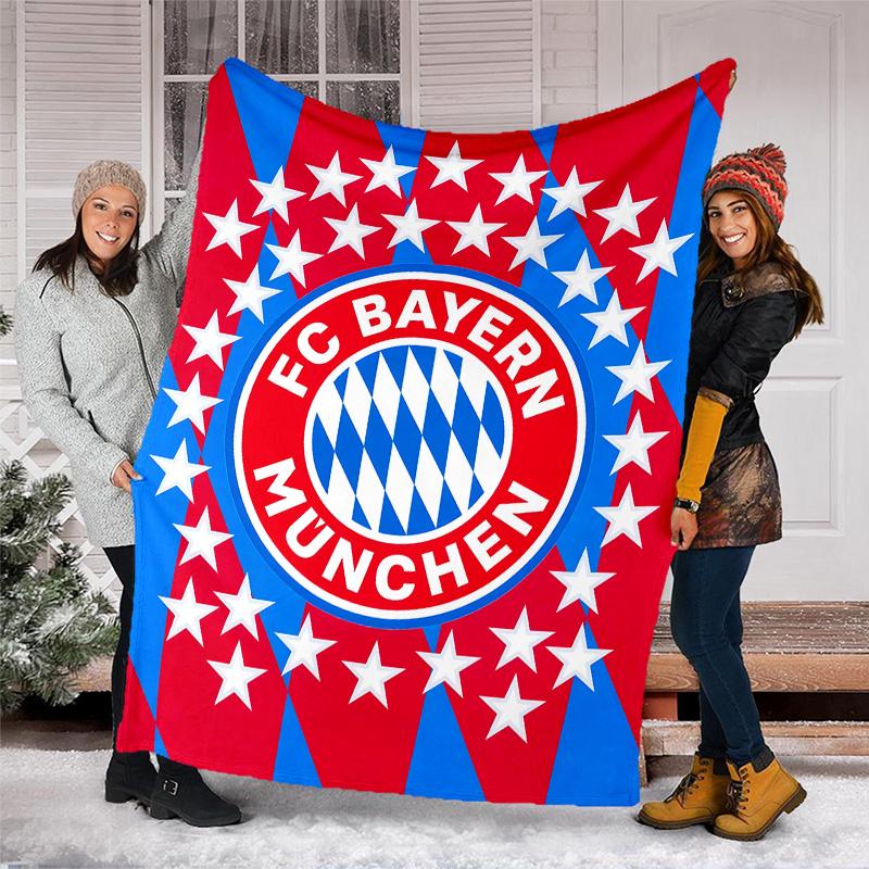 1pc B-Bayern Munich (7) Theme Blanket - Digital Print, Polyester, Cozy for All Seasons, Perfect for Outdoor, and Travel