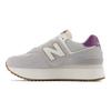 New Balance NB 574 Modne Wszechstronne Siateczkowe Niskie Codzienne Buty do Biegania Damska Trampka Szaro-Fioletowe WL574ZCO