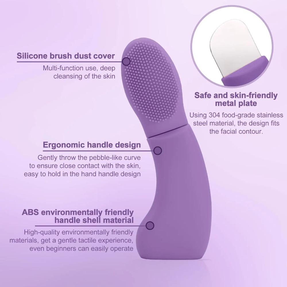 Strumento Rimuovi Punti Neri Viso 2 in 1 Raschietto Viso in Silicone per Pulizia Profonda Spatola Viso Rimuovi Punti Neri Naso Strumento per la Cura della Pelle
