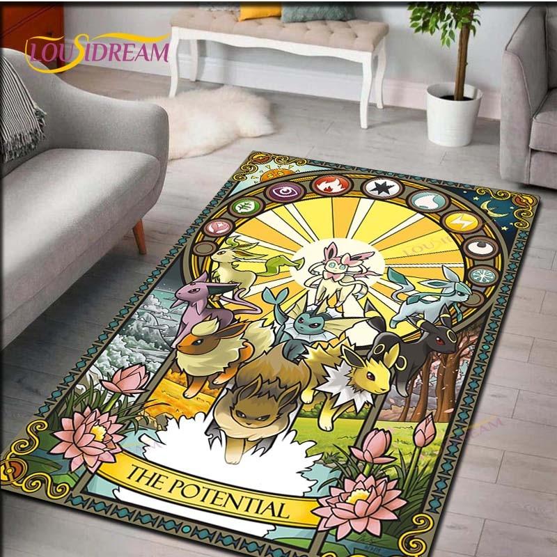 Pokemon Rug Cartoon Carpets Anime Carpet Living Room Tea Table Mats Bedroom Rug Washable Floor Mats Household Area Mat Gift