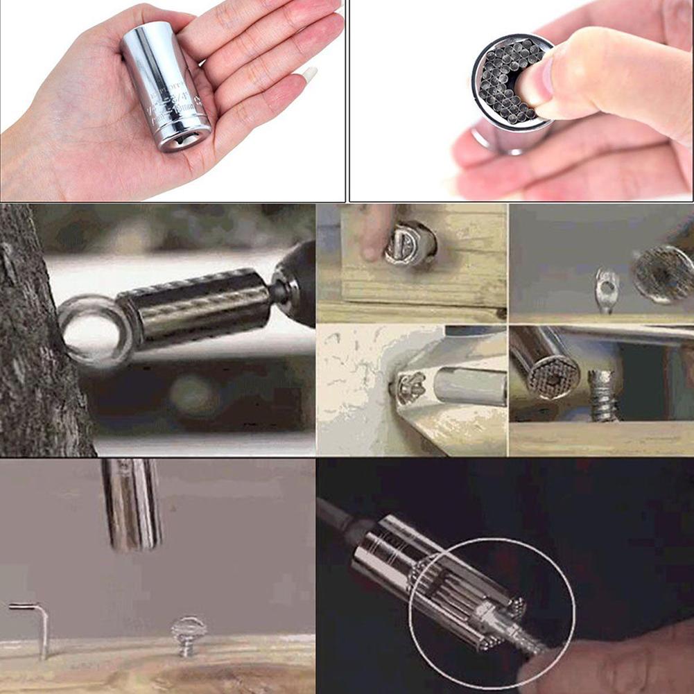 2PCS Universal Mechanics Tool Set Socket Wrench 3/8 Extension Rod Ratchet Wheel Craft Piece