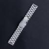 Solid Stainless Steel Strap 18 20 22 24mm Silver Metal Double Press Folding Buckle for Men Women Bracelet Watch Band for Seiko