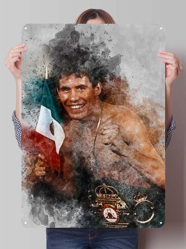 Julio Cesar Chavez Boxer Metal Signs Gaming Room Decoration Custom Metal Plates Boxing Poster for Wall Art Decoration Retro Home