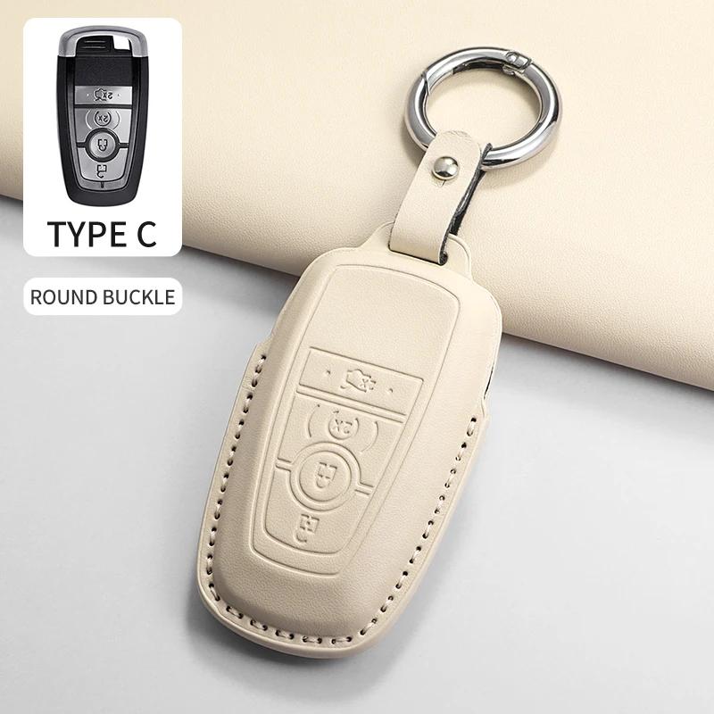 Car Key Case Cover for Ford Ranger Wildtrak Focus C-Max Galaxy Mondeo Explorer Edge EcoSport for Mustang Car Key Case Shell Fob