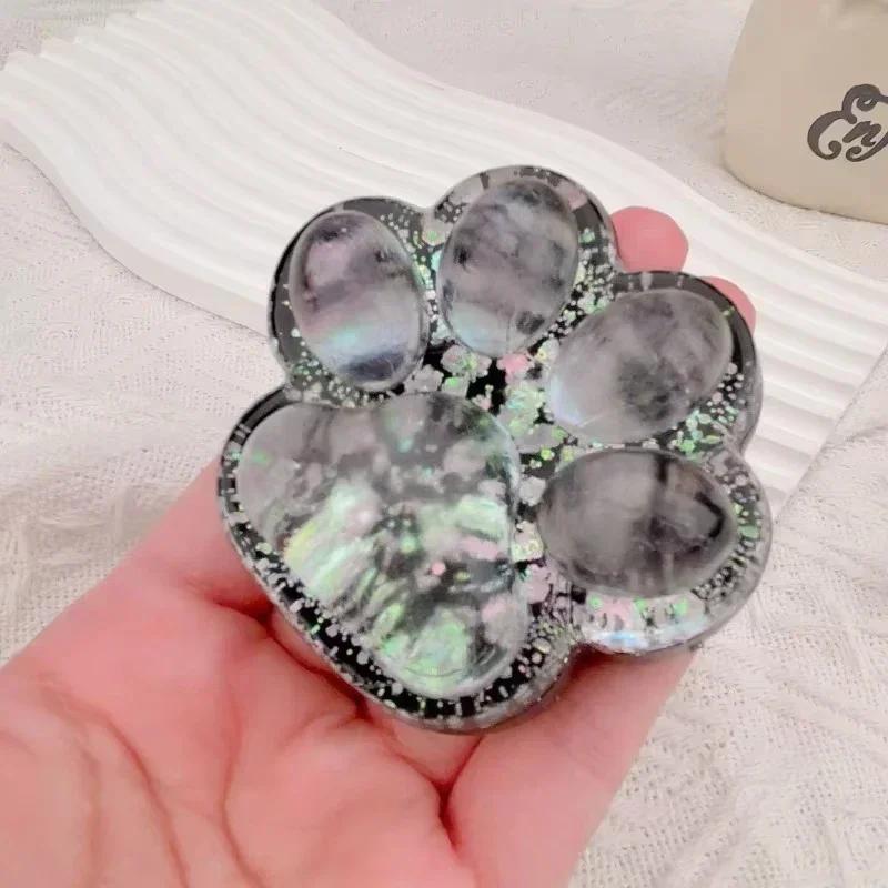 Cute Sequin Cat Claw Squishy Fidget Toy Slow Rebound Stress Relief Toy Pinch Decompression Cat Paw Soft Squeeze Toy