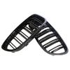 Carro gloss preto rim grill dupla ripas corrida grill para bmw série 5 f10 f11 f18 520d 530d 540i 2010-2017 peça de substituição