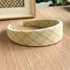 Preppy Style Tartan Plaid Headband Multi Color Checked Hair Hoop Classic Student Hairband For Back To School Season