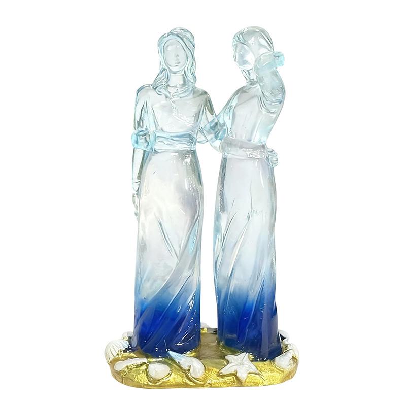 Sisters By My Side, Celebrates Friendships Three Sisters Sculpture, Hand-Painted Resin Figurine, Sister Gifts For Women A