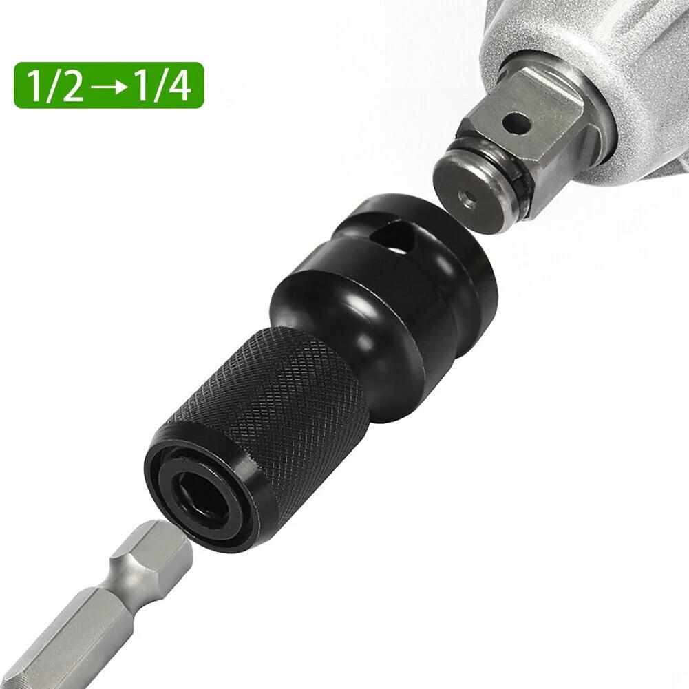 8 Types 1pc Impact Socket Adapter 1/2 To 1/4 1/4 3/8 Square Nut Quick Wrench Ratchet Adapter Converter Hexagon Socket Tool Parts