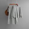 Wind Women's Suit Autumn and Winter New Round Neck Loose Knitted Sweater Casual Wide-leg Pants Two-piece Set