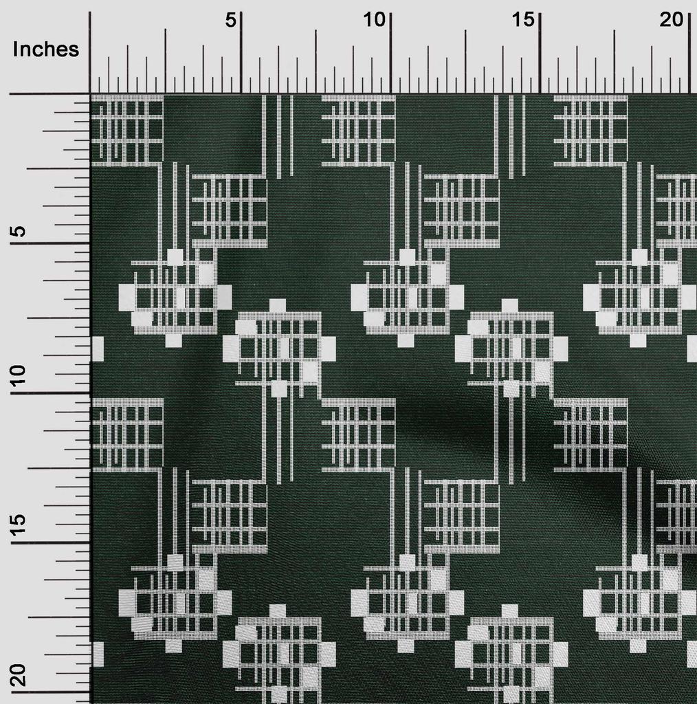 oneOone Cotton Flex Fabric Geometric Kasuri Fabric Prints By Yard 40 Inch