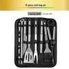 Outdoor BBQ Stainless Steel Tool Set: Knife, Fork, and Spatula