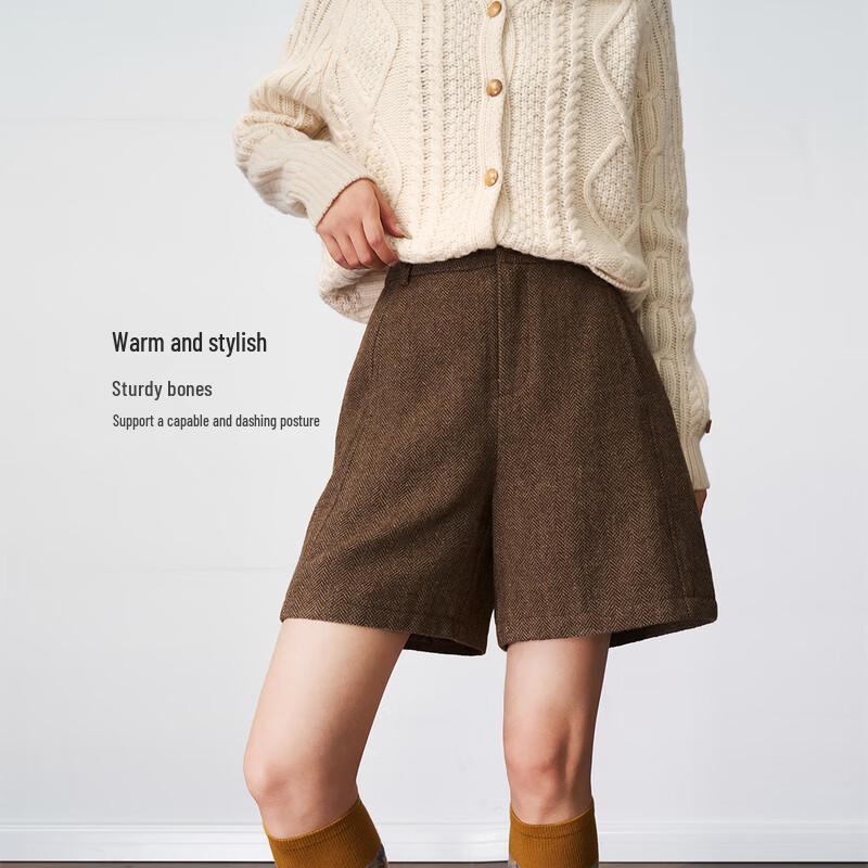 Olrain Dámské Petite Šortky s vysokým pasem A-střihu se širokými nohavicemi