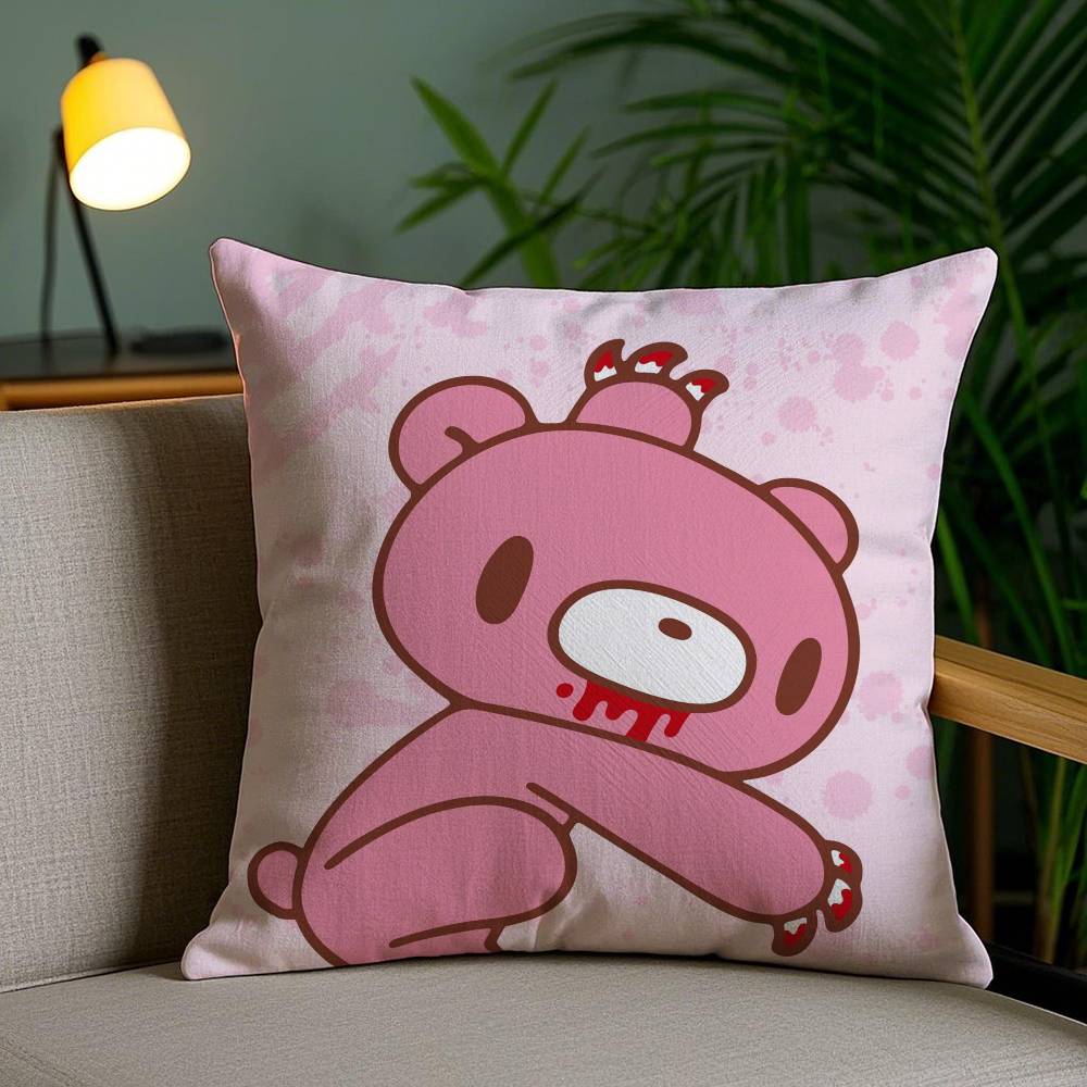 Cartoon G-GloomyS Bear Pillow Case Home Dorm Chair Back Short Plush Double-sided Printing Office Nap Time Cushion Cover