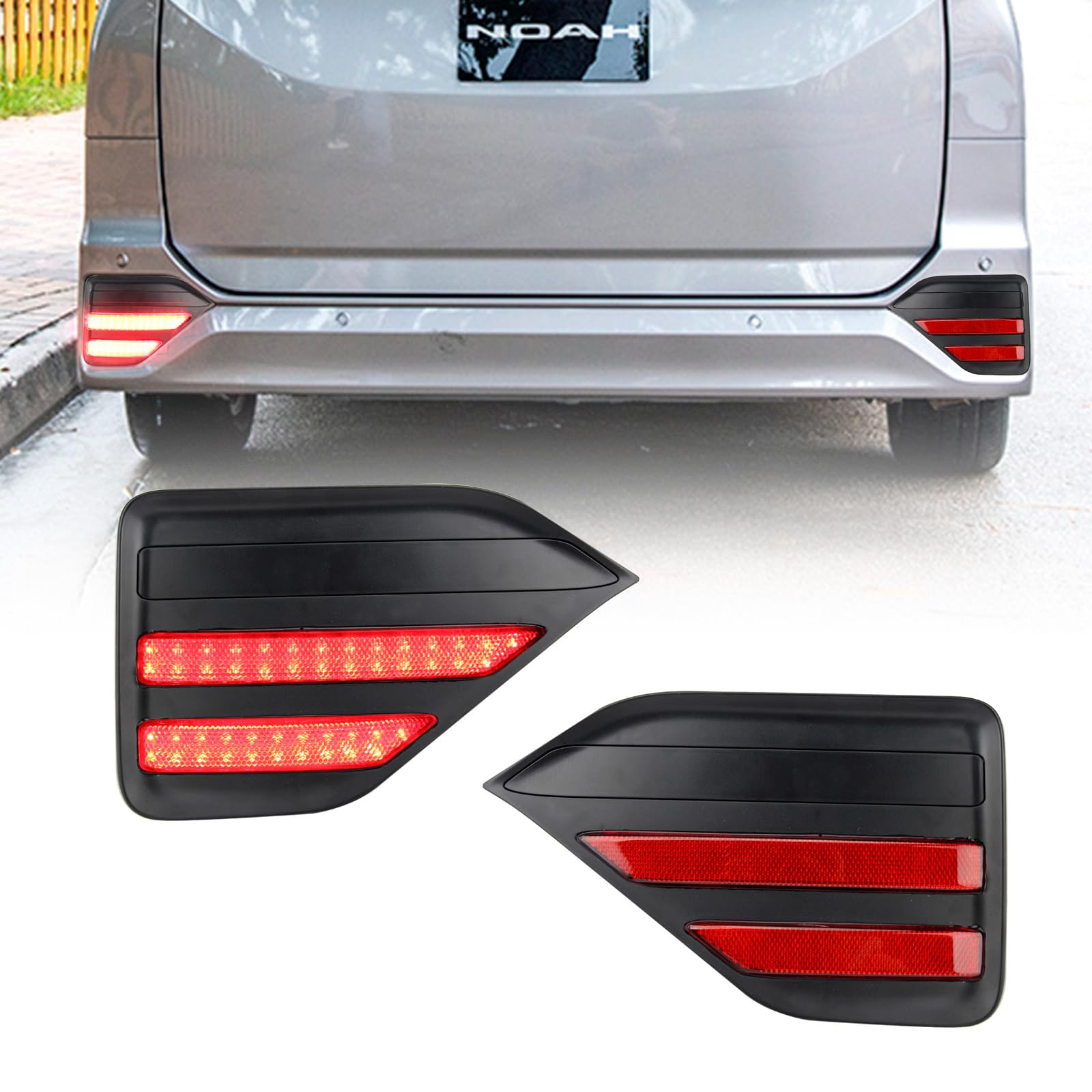 

Светодиодные отражатели на замену для Toyota 90 Стоп-сигнал Габаритный огонь Техосмотр IP67 Совместимы с Toyota и Комплект из 2 штук [Оригинальный отражатель] Noah/Voxy