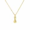 18K Gold Plated Balloon Bubble Hip Hop Necklace with 26 English Letters for Women