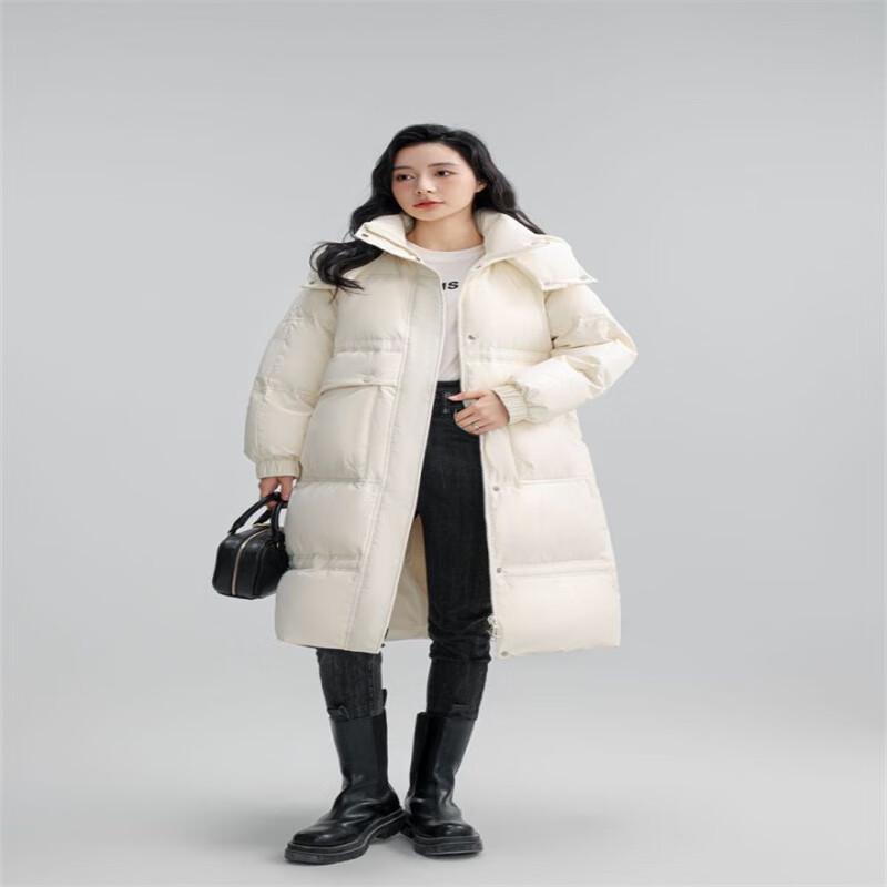 Yaya Women's Casual Long Hooded Down Jacket
