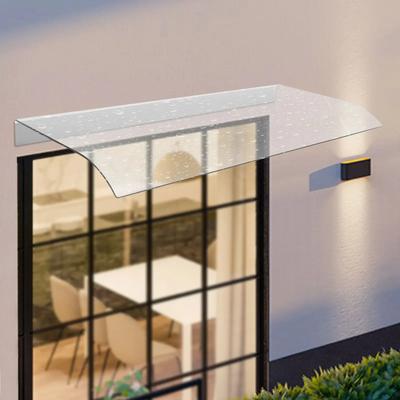 UV-Schutz für Regen und Schnee, Vordach, trägerlose Polycarbonatplatte, verdickte transparente Abdeckung, wartungsfreies Vordach