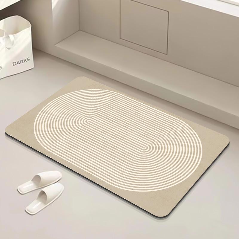 Nordic Style Non-Slip Diatom Mud Bathroom Floor Mat 40*60cm Thick Crystal Velvet