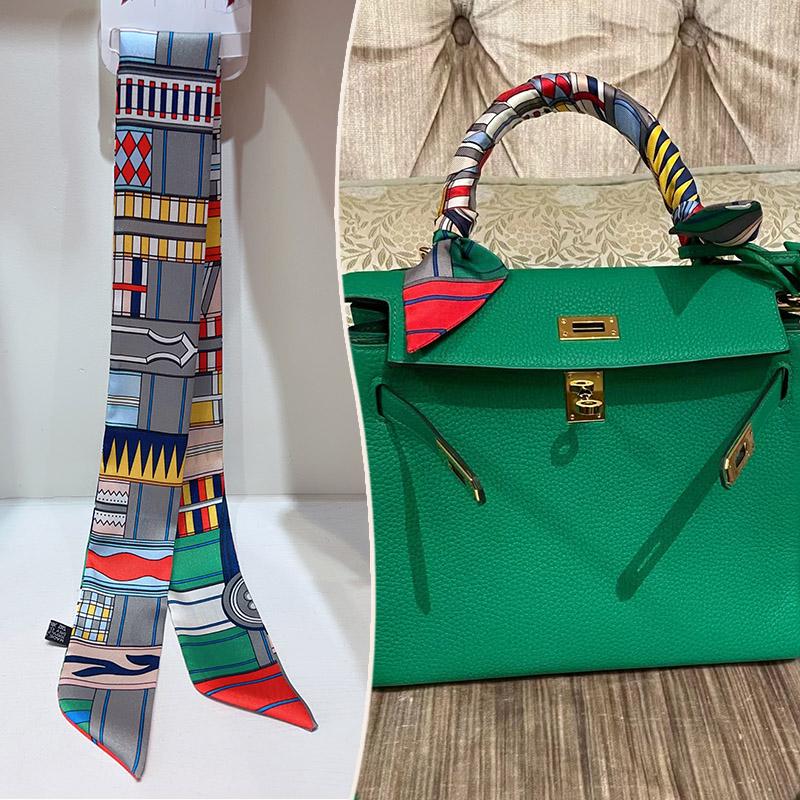 2024 Trendy Silk-Style Scarf Handle Wrap for Bags