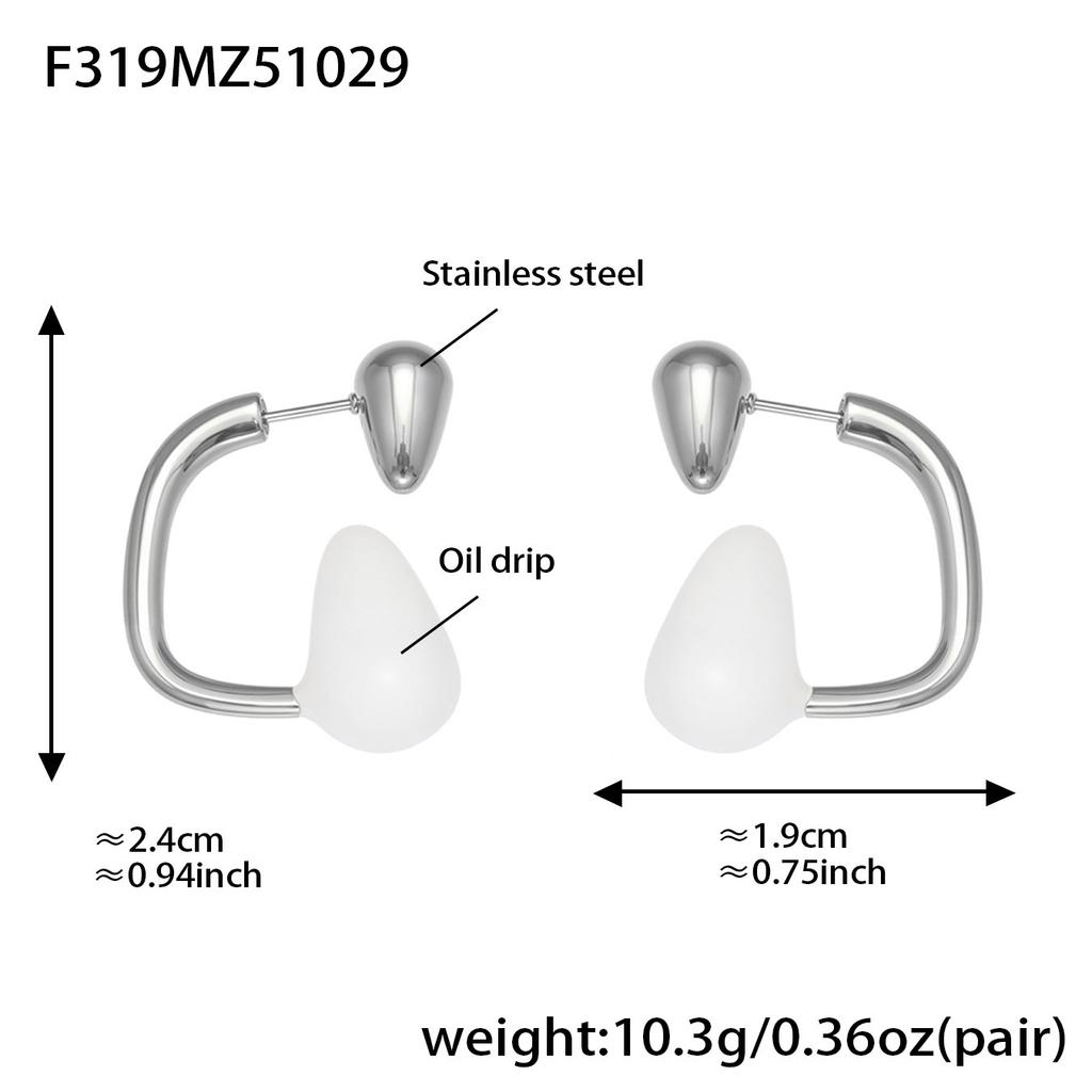 Exquisite Trendy Flowing Drip Oil Rubber Plug Earrings, Simple and Versatile, Fashionable Temperament, Personalized Earrings and Earrings
