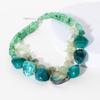 European Retro Green Resin Beaded Irregular Choker Necklace