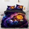 3D Galaxy Starry Sky Comfortable Duvet Quilt Cover Pillowcase Bedding Set Children Bedroom Decoration Home Textile
