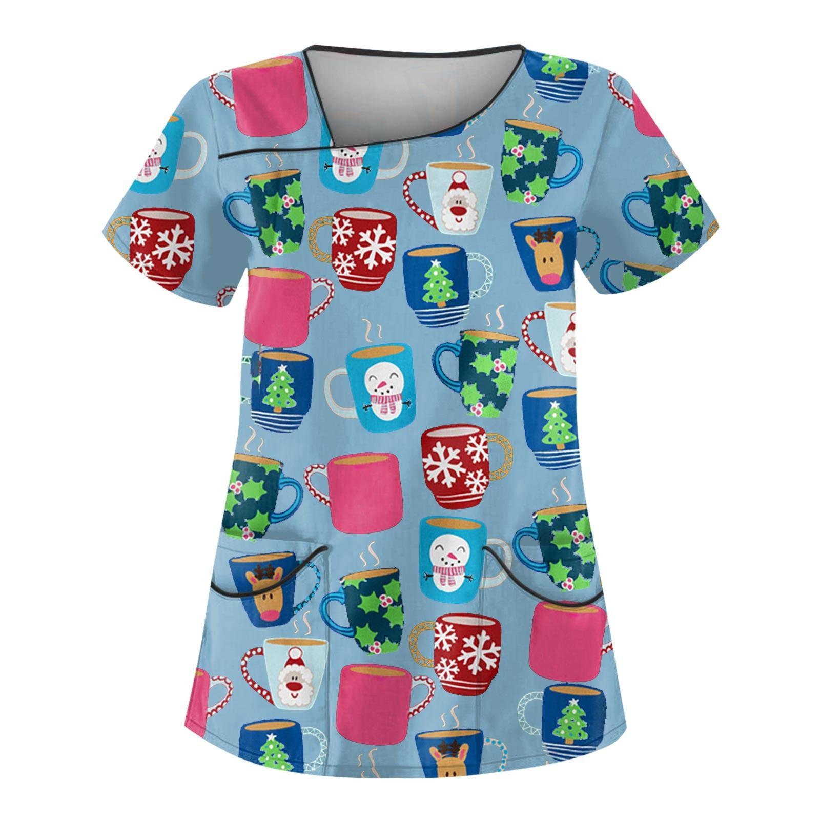 

Женский топ с карманом и коротким рукавом с крестом и V-образным вырезом XXL