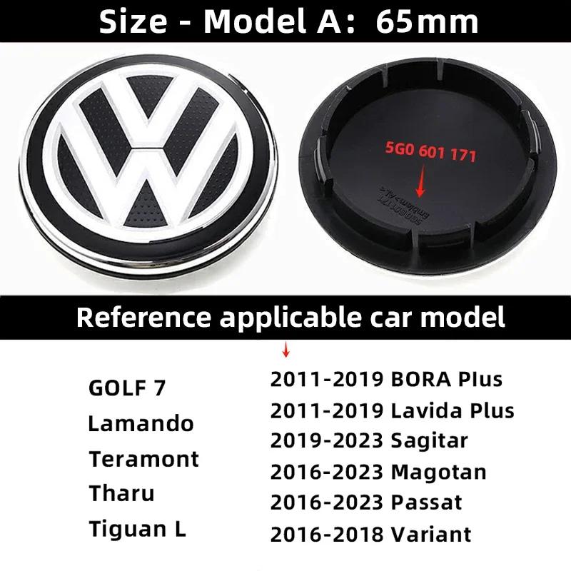 lmn1 ·4Pcs Volkswagen Wheel Center Cap Car Hub Cover Accessories For VW GTI Polo Golf Passat Tiguan Arteon Touareg Taigo Caddy Jetta