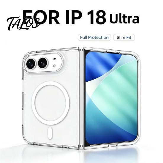 Shockproof Acrylic Shell for IPhoneDuo Magnetic Slim Phone Protective Case 2026, Clear Anti-yellowing Cover Anti-fingerprint Skin with Non-slip Grip &