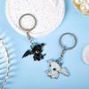 Drăguț alb și negru Flying Dragon Series Metal Breloc Kawaii Anime Cartoon Papusa Breloc Pandantiv Rucsac Accesorii Cadou