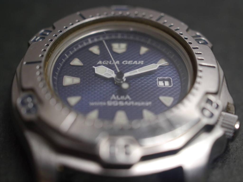 SEIKO ALBA AQUA GEAR Quartz Watch Working Condition 3-hand Women's V782-0270 (ae339)