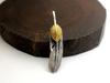 Native American Indian Eagle Feather with Gold Heart and Silver Pendant