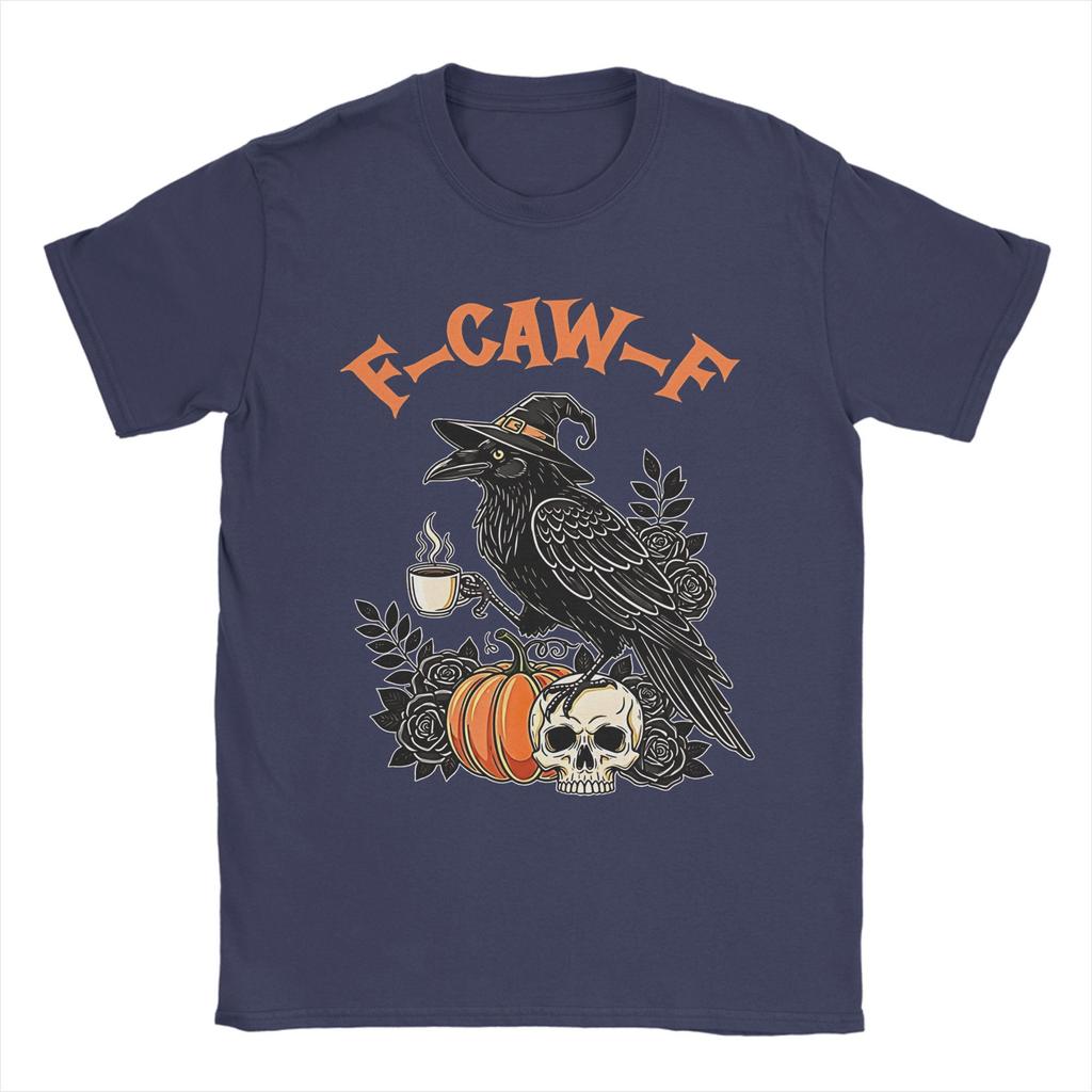 Havran Vrána F-CAW-F Halloweenské Tričko Léto Čistá Bavlna Trička Pro Muže Harajuku Design Tričko Krátký Rukáv Streetwear Topy