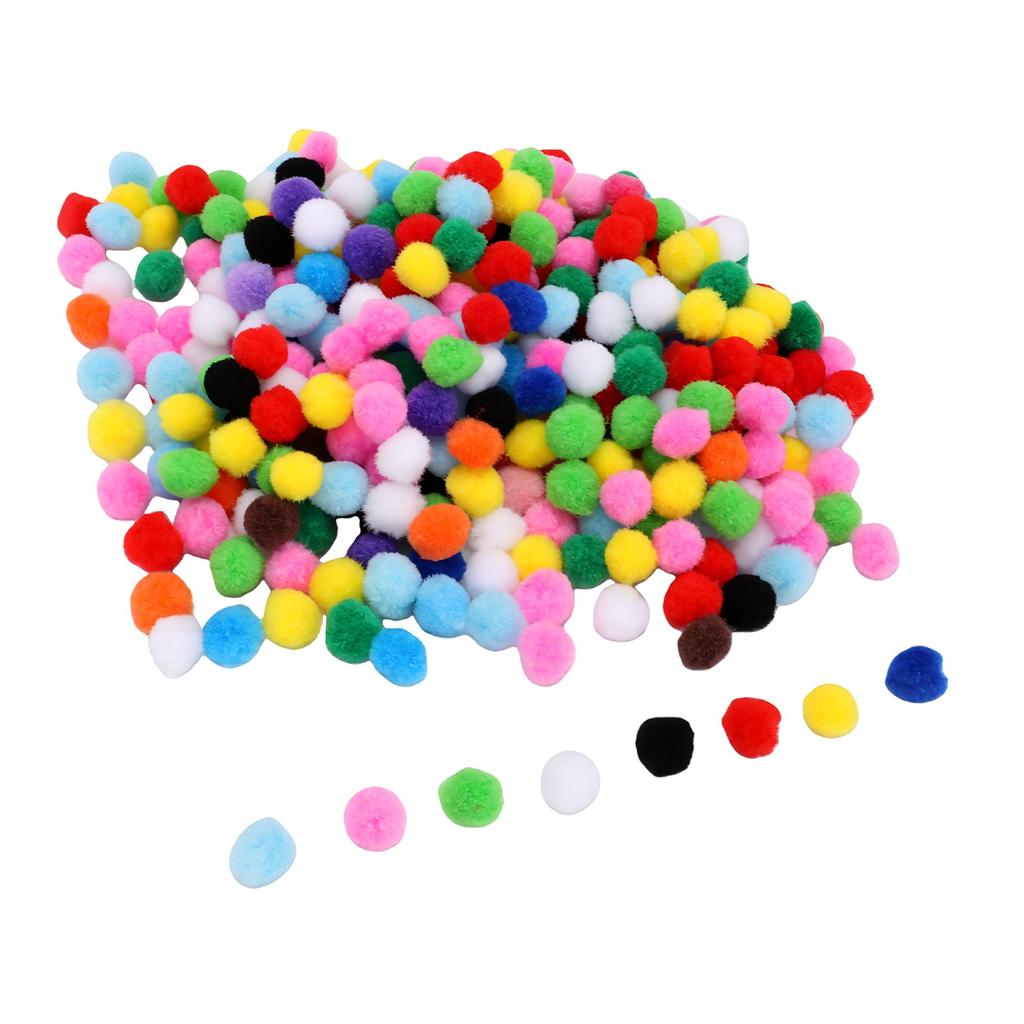 1000 Pcs Pom Poms 2cm Diameter Colorful Pompom Balls for Crafts Art Classes Journal Making Holiday Decoration
