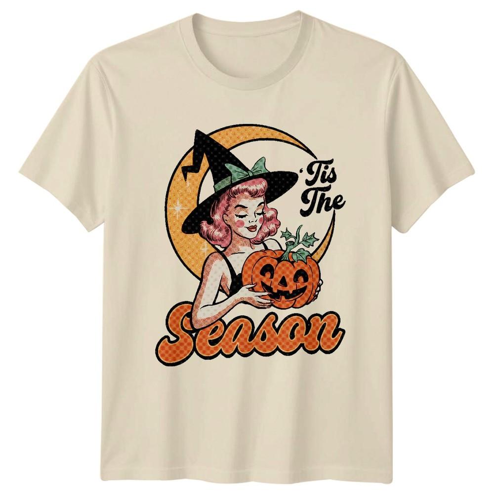 Tis The Season Halloween Holidays Witch Pumpkin Unisexs TShirt Unisexs Tee Graphic