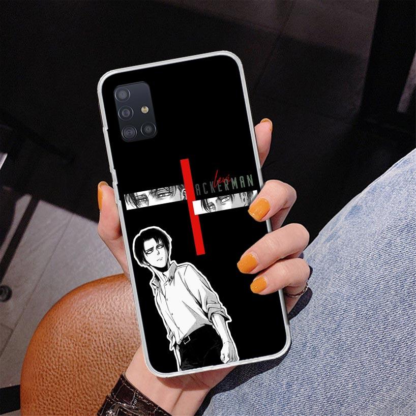 Attack Levi Phone Case For Samsung Galaxy A52 A32 A22 A12 A51 A31 A50S A30S A20S A10S Note 20 Ultra 10 Plus S10 A72 A71 Galaxy A