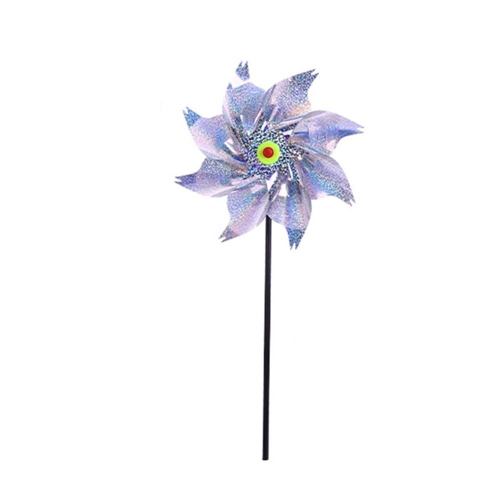Decoration Reflective Deterrant Holographic Spinner Pinwheel Bird Repellent Bird Blinder Windmill серебряный