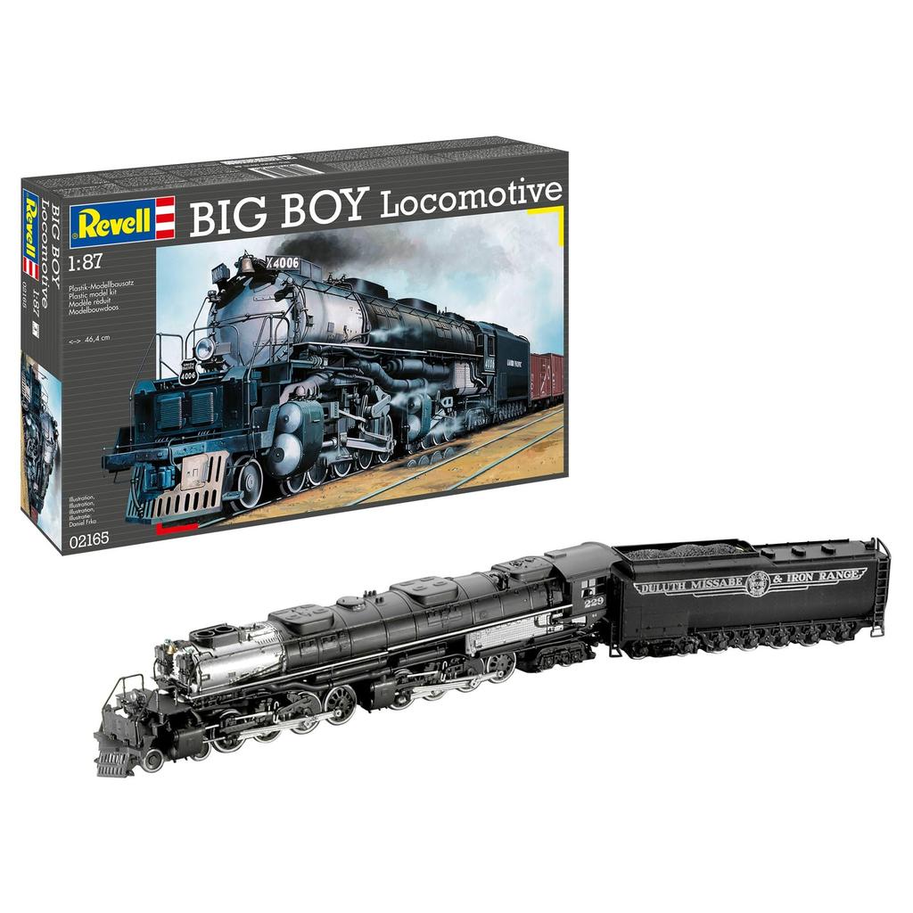 German Level 1/87 BIG BOY Locomotive Model Kit 02165 - HO Scale Train Plastic Model for Collectors