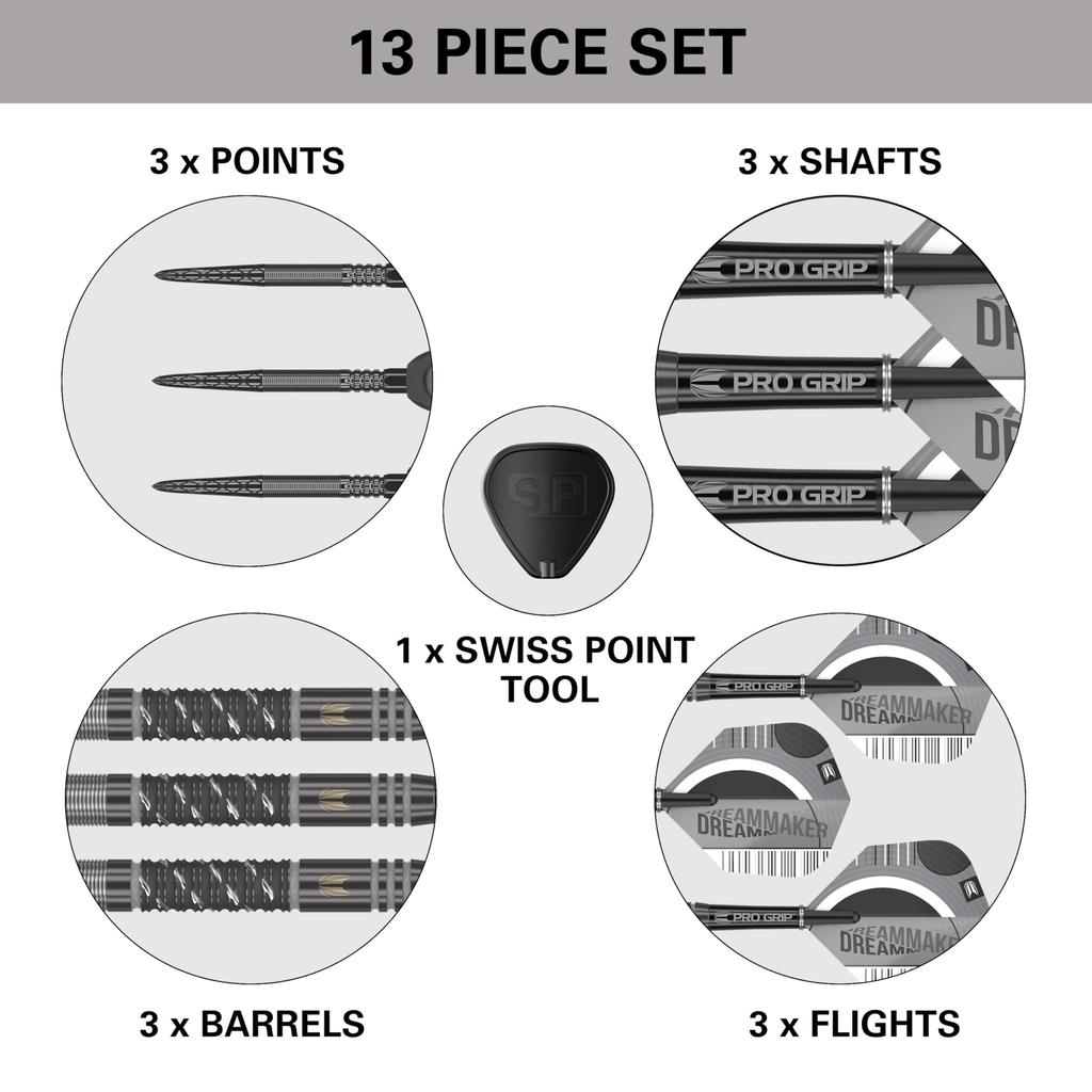 TARGET DIMITRI VAN DEN BERGH x ECHO SP STEEL TIP DARTS 90% (23g)