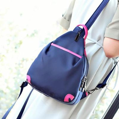 2025 Women's Oxford Cloth Mini Canvas Backpack & Chest Bag - Stylish Dual-Use Design